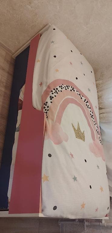 matras alti: Uşaqlar üçün iki mərtəbəli/çəkilən yataq dəsti - Model: alt hissədən — 3