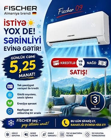 sert disk: Fischer 09 split kondisioner – Almaniya brendi Xüsusiyyətlər: - Güclü — 1