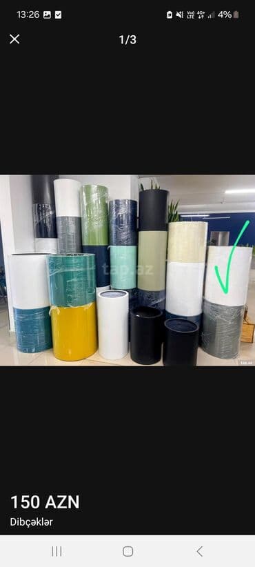 Məhsul: Dekorativ dibçəklər Təsvir: - Müxtəlif ölçü və formalarda