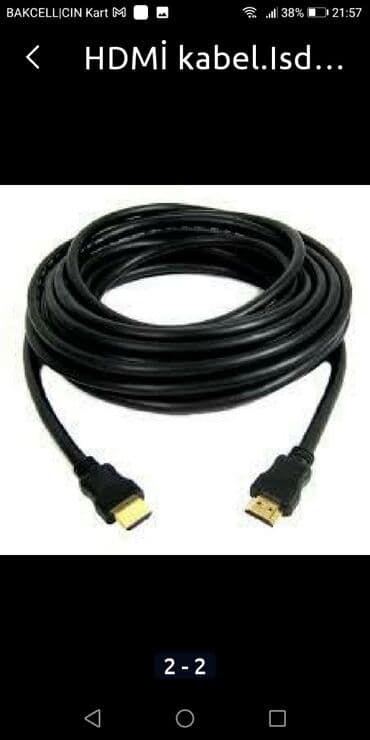 kabel 4: HDMI kabel. Isdenilen olcude kabel var satisda Metrolara catripma var — 2