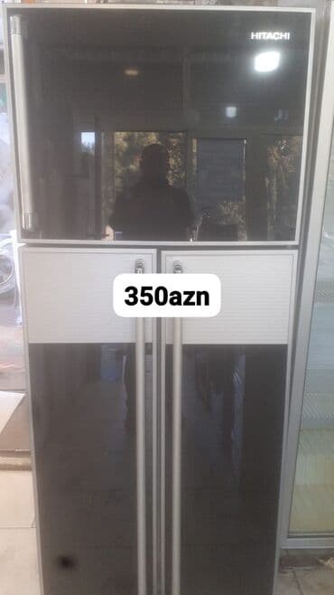 ət üçün soyuducu: 3 qapılı Hitachi Soyuducu Satılır, rəng - Qara — 1