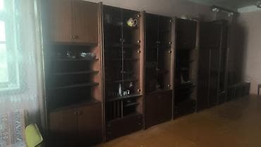 yataxt dəsdi: Qonaq otağı üçün modul divar mebeli dəsti - Material: tünd rəngli — 2