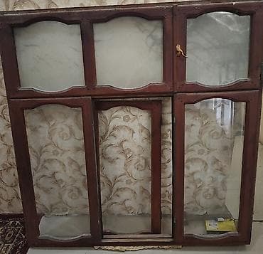 Ağac çərçivəli köhnə tip pəncərə bloku - Material: bərk ağac (tünd lalafo.az -da Ağac çərçivəli köhnə tip pəncərə bloku - Material: bərk ağac (tünd