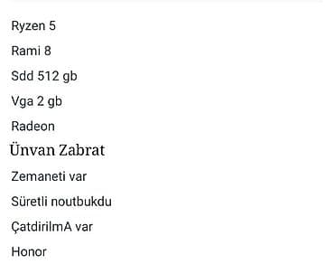 notebook cantalari: HONOR noutbuk - Brend: HONOR (qapaqda loqo) - Korpus: nazik və yığcam — 5