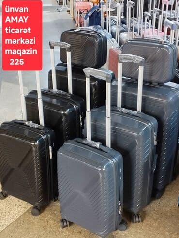 Roliklər: Sərt korpuslu səyahət çamadanları və kosmetik çantalar dəsti — 1