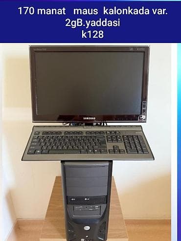 Kompyuter dəsti - Sistem bloku, monitor, klaviatura və maus daxil -