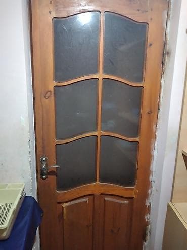 Şüşəli taxta qapılar - Material: təbii taxta karkas, dekorativ şüşə