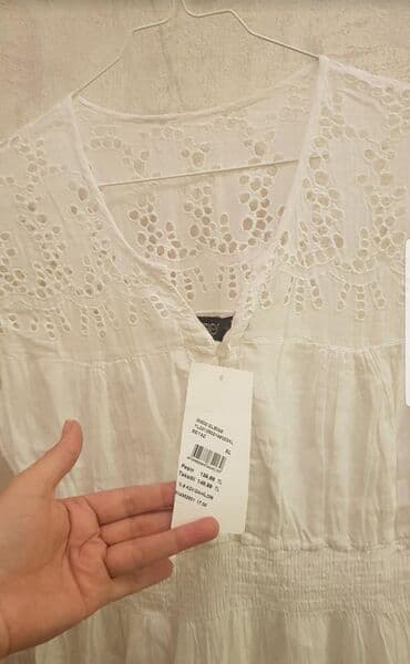 ağ sarucka: Teze cit materialda don, 42/44 bedene uygun — 2