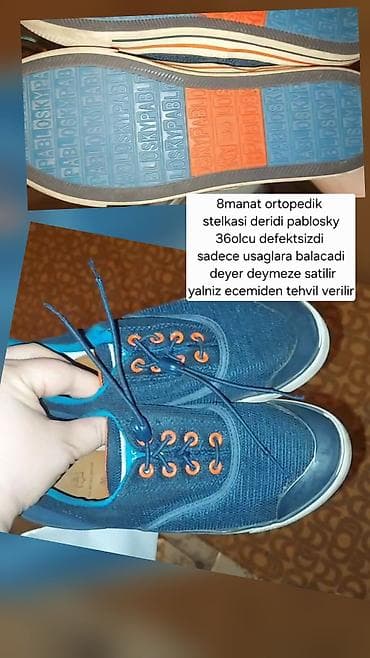 rezin botlar: Rəng - Göy Krossovkalar, Pablosky, Ölçü: 36, Oğlan üçün — 1