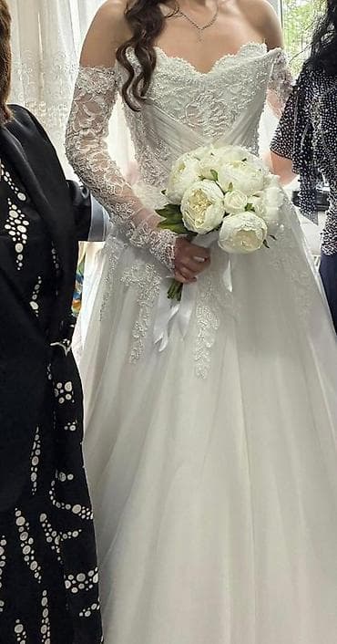 don: Gəlinlik — zərif krujeva və incə əl işləri ilə - Model — 3