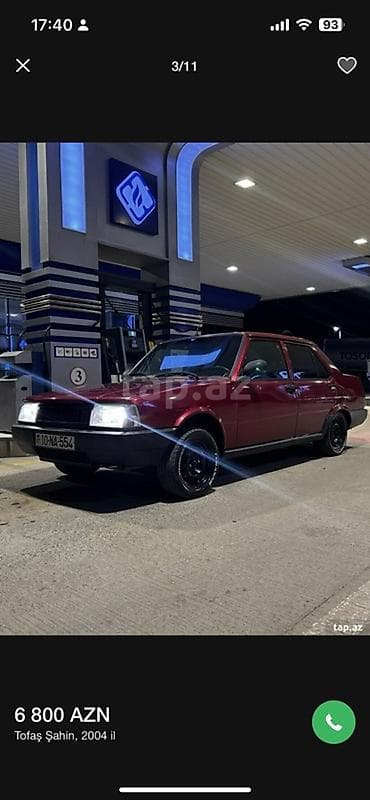 saipa tiba 2018: Tofaş Şahin – 2004 il - Kuzov: sedan, qırmızı rəng - Ötürücü: arxa - — 5