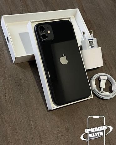 Мобильные телефоны и аксессуары: IPhone 11, 128 ГБ, Черный, Гарантия, Беспроводная зарядка, Face ID — 1