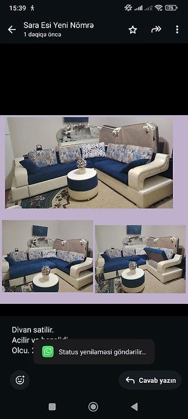 Künc divan, Açılan, Bazalı — 1