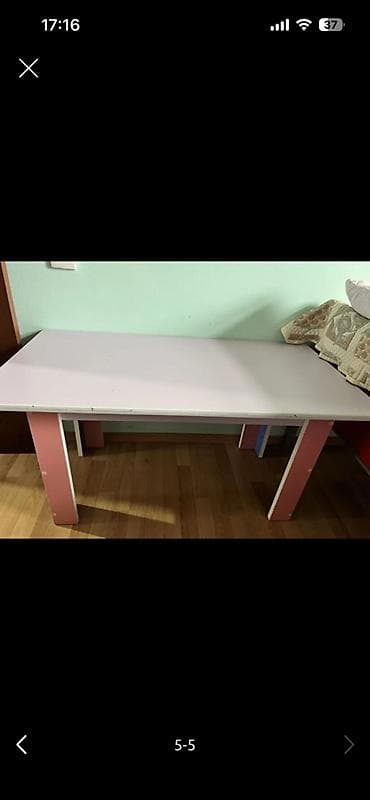 bagca mebelleri satilir: İşlənmiş, Dördbucaq masa, 2 stul — 3