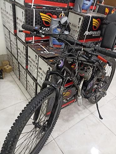 azerbaycan elektrik avtomobil: Benzin mühərrikli velosiped bez problem - Dağ velosipedi bazasında — 5