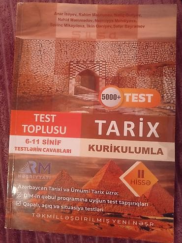 Məhsul: “Tarix – Kurikulumla” Test Toplusu (II hissə) Xüsusiyyətlər