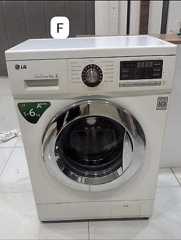 elektrikli motor qiymeti: Paltaryuyan maşın LG, 6 kq, Avtomat, Qurutmasız, Kredit yoxdur — 1