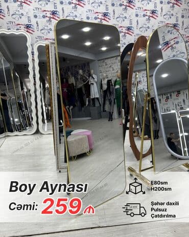 ev ucun guzgulər: Güzgü Döşəmə üstü, Sadə, Arxa işıqlı — 23