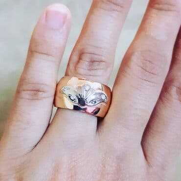 qaş sabitləyici: Alyans, Üzük, Sarı qızıl, 583 Əyar — 3