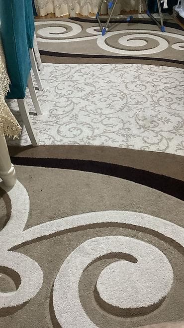 Xalça – qəhvəyi/bej tonlarında ornamentli dizayn - Tip: otaq/xoll