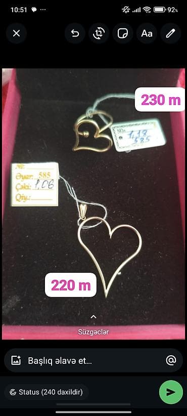 kolça: Üzük, Sarı qızıl, 585 Əyar — 1