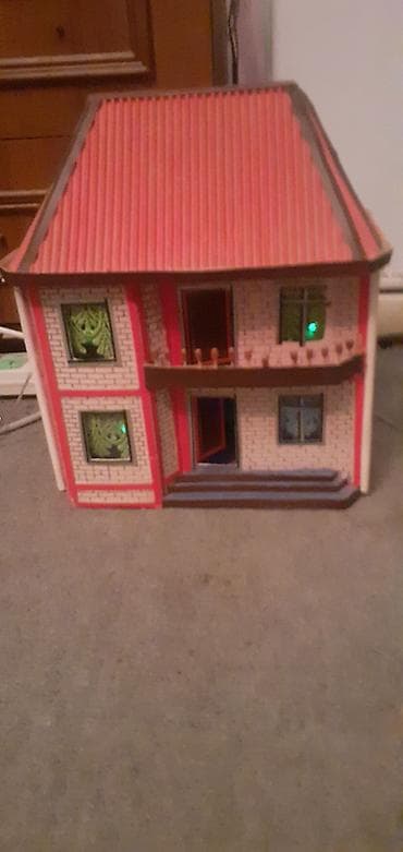 ev ucun dekorlar: Uşaq üçün iki mərtəbəli oyun evi (maket) - Material: bərk — 4