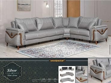 Woodpecker Silver künc divan Fabrik istehsalı mebellərin topdan
