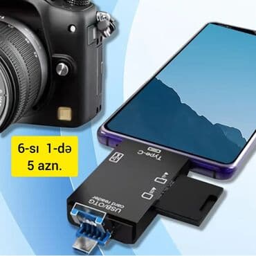 kamera dəsti: Çoxfunksiyalı USB-C OTG KART OXUYUCU ADAPTERİ. SD və TF kartları — 30