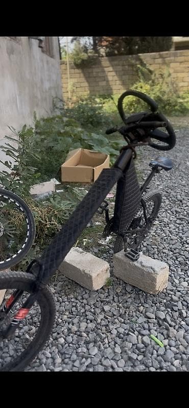 velosiped canta: Unikal dizaynlı velosiped – sükan yerinə dairəvi avtomobil sükanı ilə! — 4