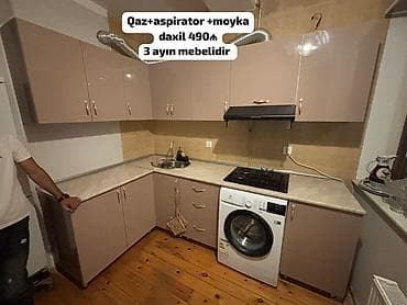 metbex meneli: *Endirim olundu 🛑🛑Mətbəx mebeli 490*₼. 3 ay istifadə olunub. Üzərində — 1