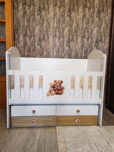 Qida məhsulları: Oğlan və qız üçün, Dördbucaq, Beşik, Dəstsiz, Matras ilə, Yellənmə mexanizm ilə — 1