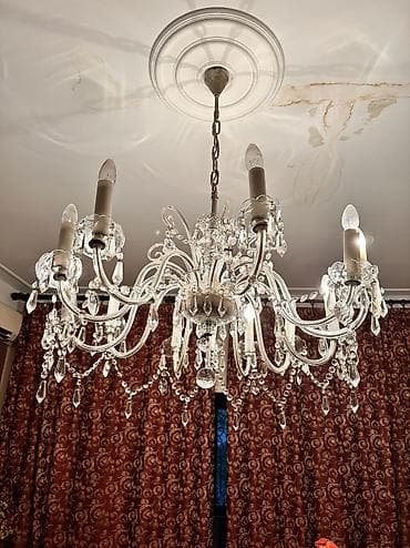 Çılçıraq, 10 və daha çox lampa, Xrustal