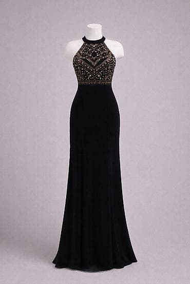 donlar instagram: Razmer-M Zərif axşam geyimi – uzun, qara rəngdə. Yuxarı hissəsi halter — 1