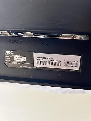 modio tablet: AOC G2460PF oyun monitoru - Ekran: 24" (23.6") TN panel, LED arxa — 4