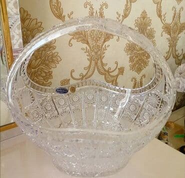 xrustal qab: Bohemax kristal səbətlər – dekorativ və süfrə üçün - Material — 2