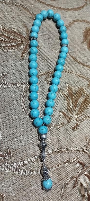 Çantalar: Təsbeh dəsti – müxtəlif təbii daşlardan firuzə qara əqiq dur nəcəf — 6