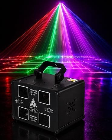 Projektorlar: 🔥 4GÖZLÜ RGB Lazer Səhnə İşığı Toy, tədbir, restoran, klub, DJ və — 2