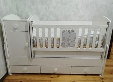 Oğlan və qız üçün, Dördbucaq, Beşik, Matras ilə, Yellənmə mexanizmsiz