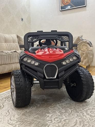 Uşaq üçün elektrikli off-road maşın - Korpus: qırmızı-qara rəngdə — 4