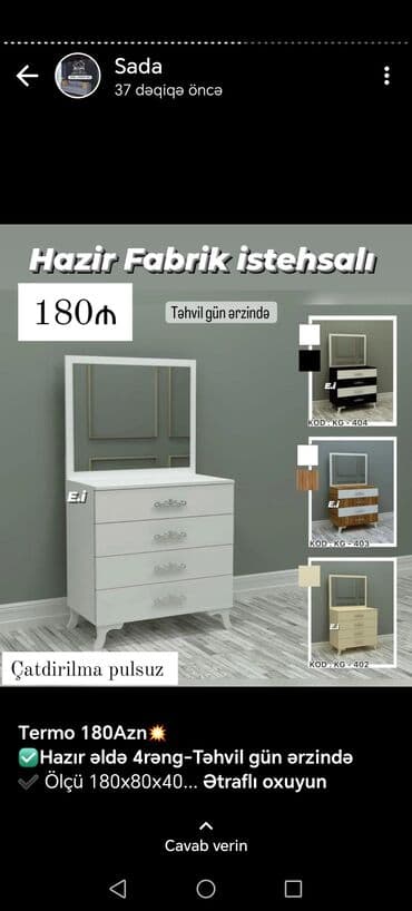 туалетный столик баку: Новый, Трюмо, Ламинат, Нет кредита, Бесплатная доставка в черте города — 7