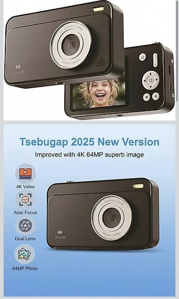 Rəqəmsal Kamera – 4K Ultra HD, 64MP, 16X Power Zoom Xüsusiyyətlər: - — 2