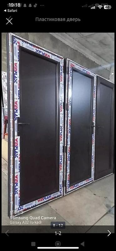 qaplar taxda: PVC qapı və pəncərələr - Material: PVC profil (üzərində qoruyucu — 10