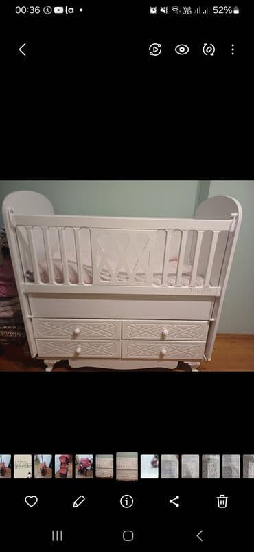 Digər uşaq mebeli: Oğlan və qız üçün, İşlənmiş, Dördbucaq, Beşik, Dəst ilə, Matras ilə, Yellənmə mexanizm ilə — 4