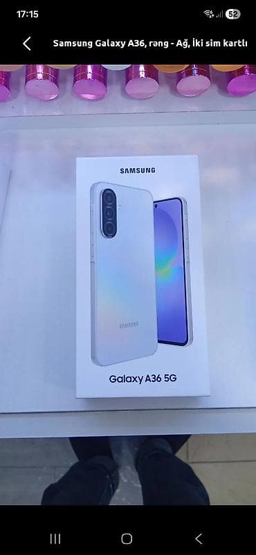 Samsung Galaxy A36, 256 GB, rəng - Bənövşəyi, Barmaq izi, Face ID, Sənədlərlə — 2