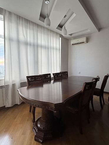 Klassik üslubda iri ölçülü yemək otağı dəsti - Dəst: süfrə masası + 8 — 4