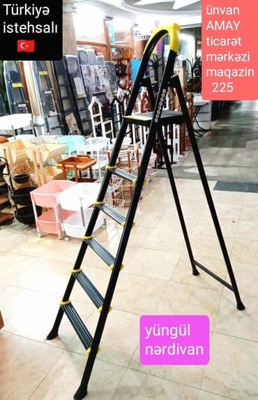 Nərdivan 5+1. təzə. Türkiyə istehsalı 🇹🇷 şəhər içi çatdırılma 5₼ lalafo.az -da Nərdivan 5+1. təzə. Türkiyə istehsalı 🇹🇷 şəhər içi çatdırılma 5₼