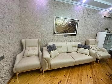 divan satisi: Yeni, Klassik divan, 2 kreslo, Divan, Bazalı — 2