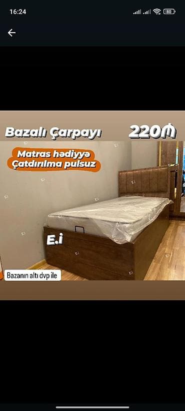 Yeni, Təknəfərlik çarpayı, Bazalı, Matras ilə, Siyirməsiz lalafo.az -da Yeni, Təknəfərlik çarpayı, Bazalı, Matras ilə, Siyirməsiz