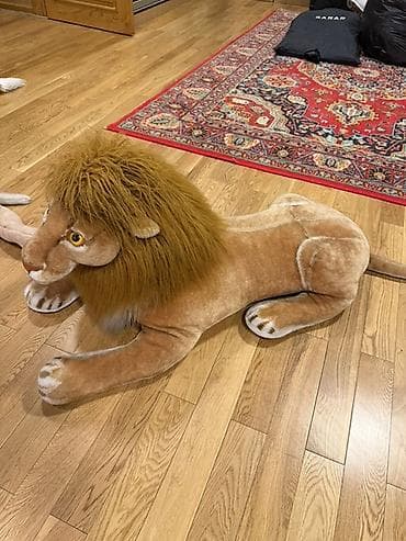 pive seti: Böyük ölçülü aslan plyuş oyuncağı - Realistik dizayn: detallı üz — 1