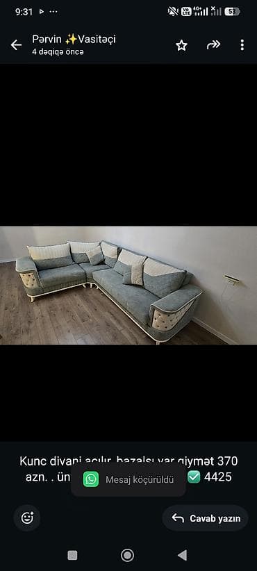 Kunc divani açılırbazalsı var qiymət 370 azn. ünvan Montin ✨